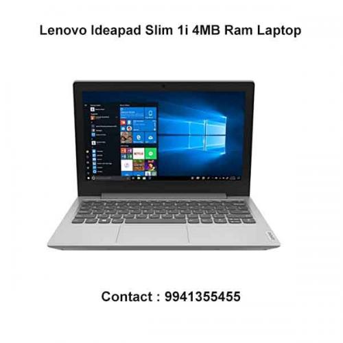 Lenovo Ideapad Slim 1i 4MB Ram Laptop price in hyderabad, telangana, nellore, vizag, bangalore