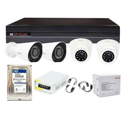 Cp Plus 5MP Dome Bullet HD CCTV Camera With 4CH DVR Kit Combo price in hyderabad, telangana, nellore, vizag, bangalore